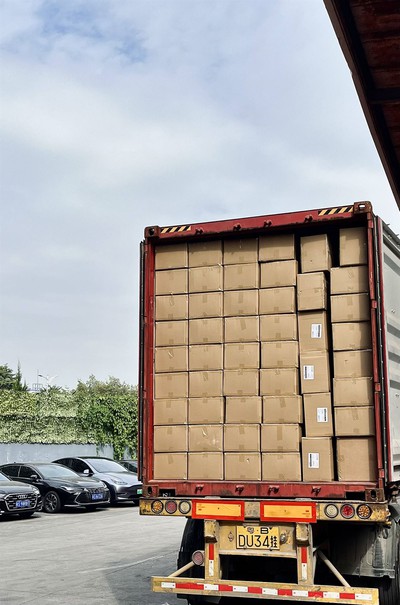 Container filled with goods Container filled with goods